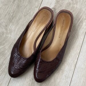Mari Guidicelli Leblon mules brown croc 38